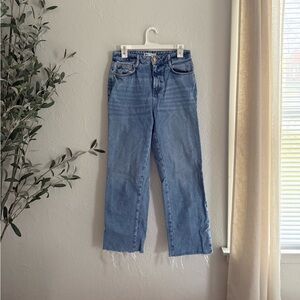 Zara Women's Ankle Cropped Straight Leg Jeans